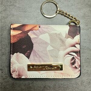 Betsey Johnson Floral Card Holder w/ Chain